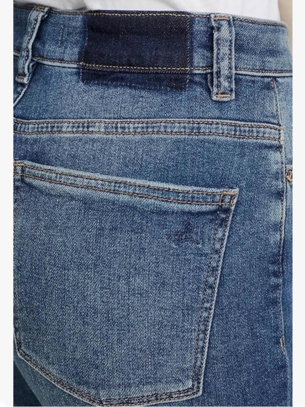 DL1961 Women’s Jerry High Rise Vintage Cropped Straight-Leg Jeans in Dark Blue - Picture 4 of 6